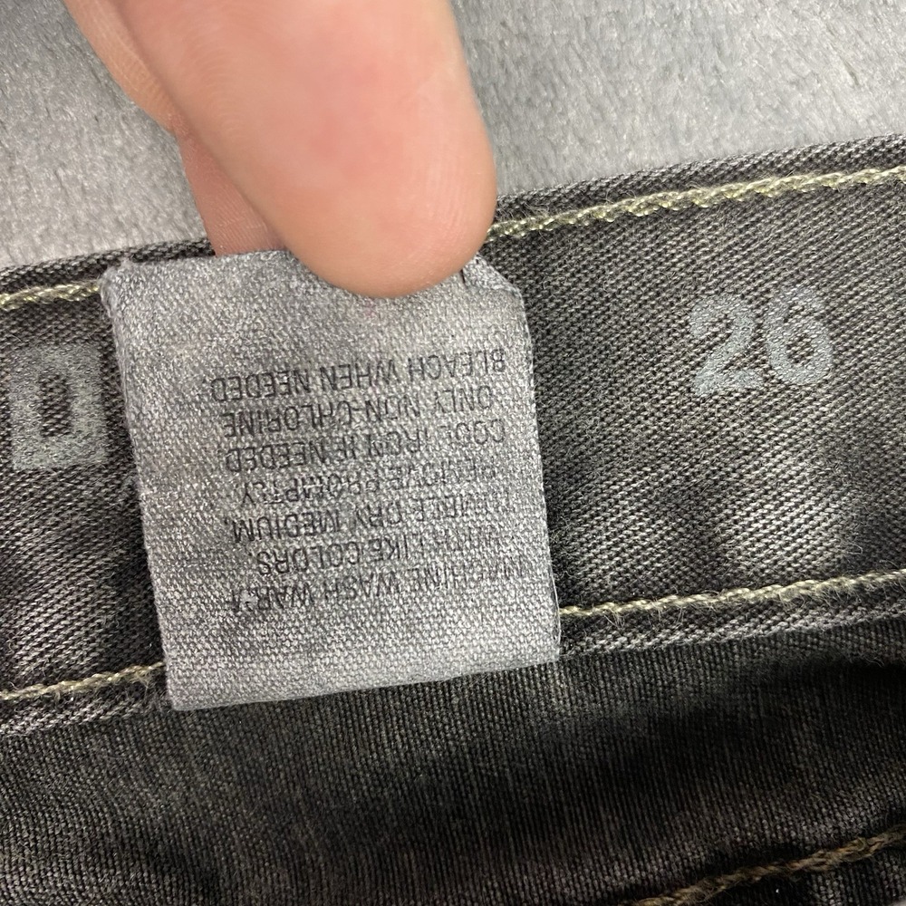 Rogan NYC Jeans Womens 26 Grey Stone Wash Flared Wide Leg Flap Pockets USA Made - Picture 6 of 12